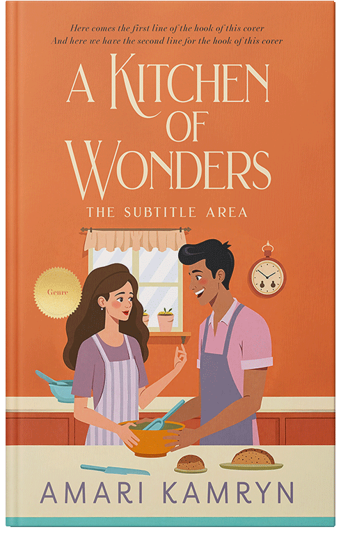 Front view of Red Damask #335784 - Premade Chick Lit Book Cover