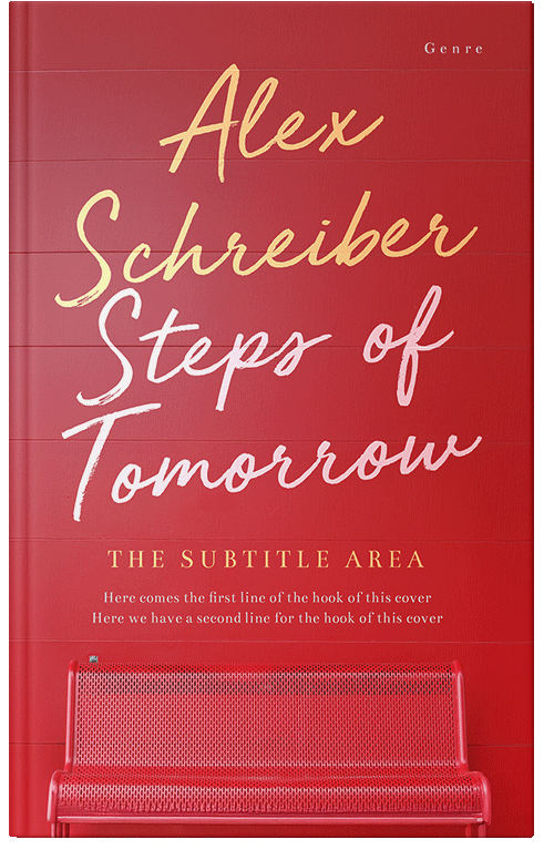 Front view of Brick Red #335819 - Premade Abstract Book Cover