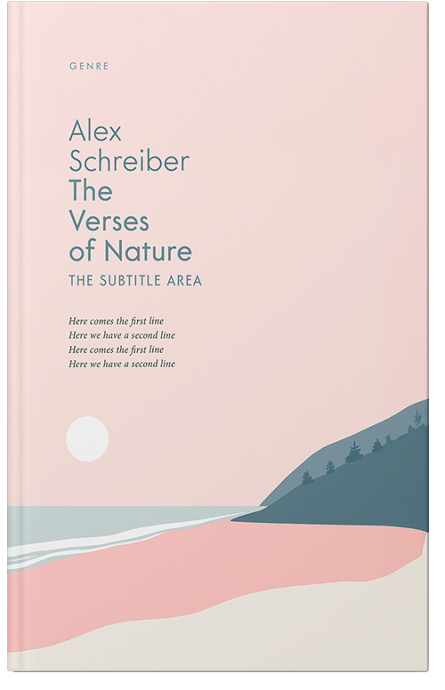 Front view of Linen #335829 - Premade Poetry Book Cover