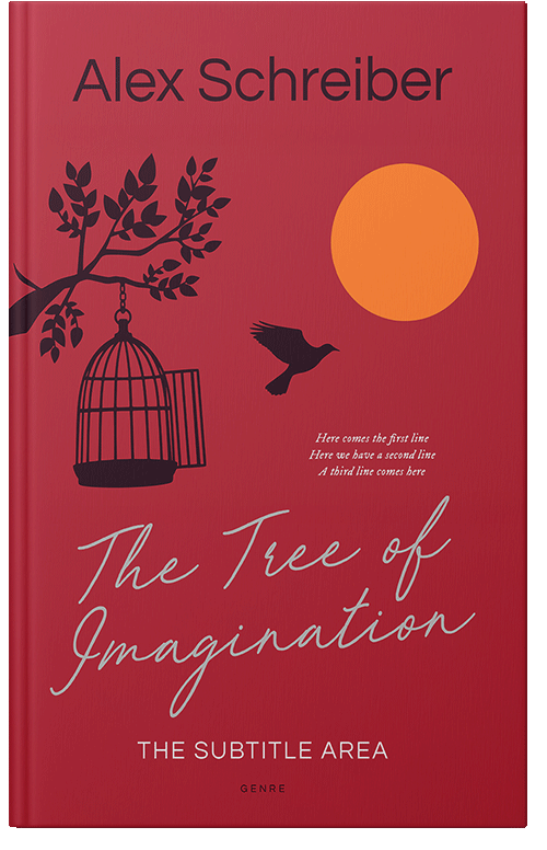 Front view of Premade Poetry Book Cover - Tall Poppy