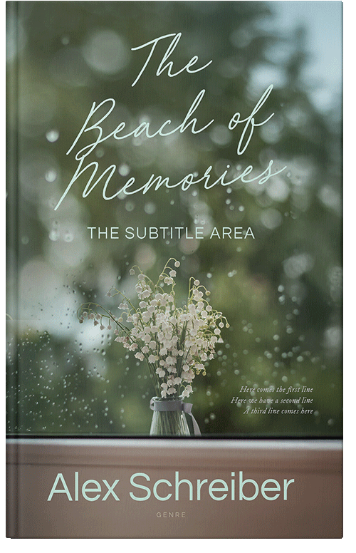 Front view of Premade Poetry Book Cover - Axolotl