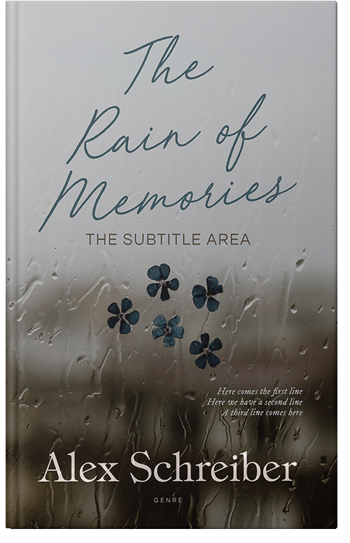 Front view of Premade Poetry Book Cover - Bud