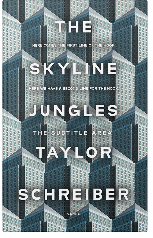 Front view of Oxford Blue #335865 - Premade Abstract Book Cover