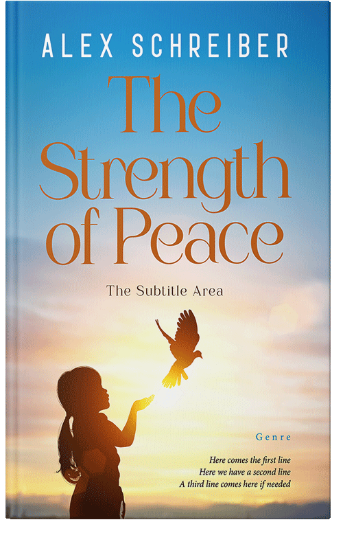 Front view of Premade Religion & Spirituality Book Cover - Eastern Blue