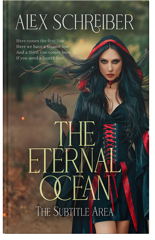 Front view of Premade Fantasy Book Cover - Racing Green