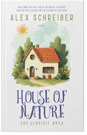 Pre Made Book Cover Green White