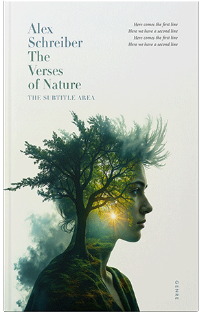 Pre Made Book Cover Green White