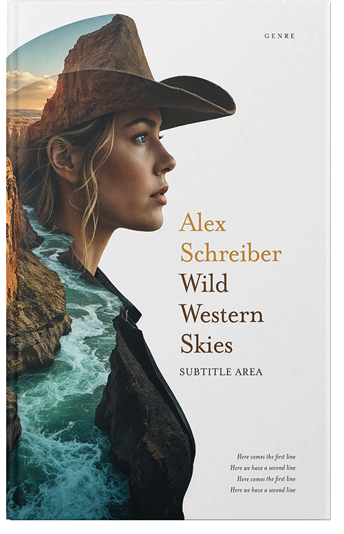 Front view of Premade Action & Adventure Book Cover - Black Haze