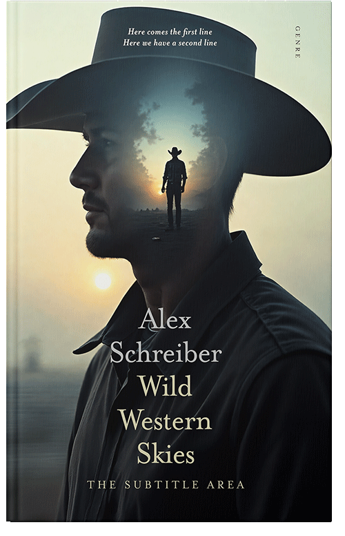 Front view of Premade Surreal Book Cover - Shark