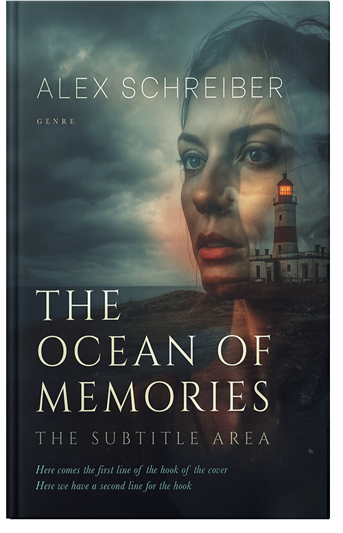 Front view of Premade Mystery & Thriller & Suspense Book Cover - Outer Space