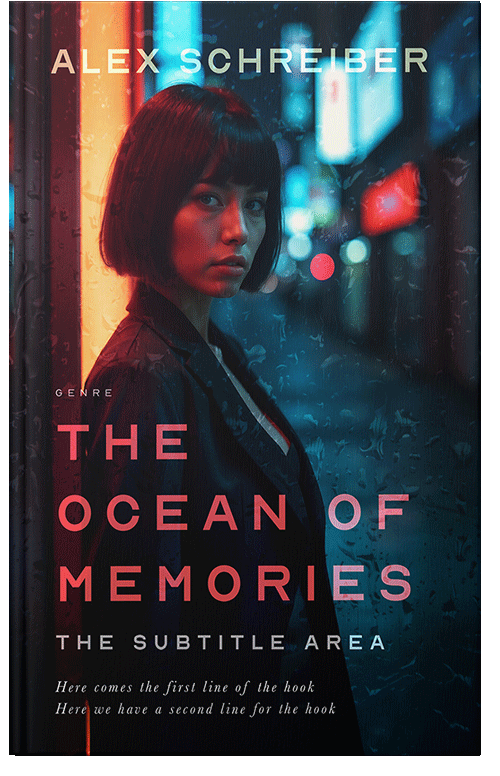 Front view of Premade Mystery & Thriller & Suspense Book Cover - New York Pink