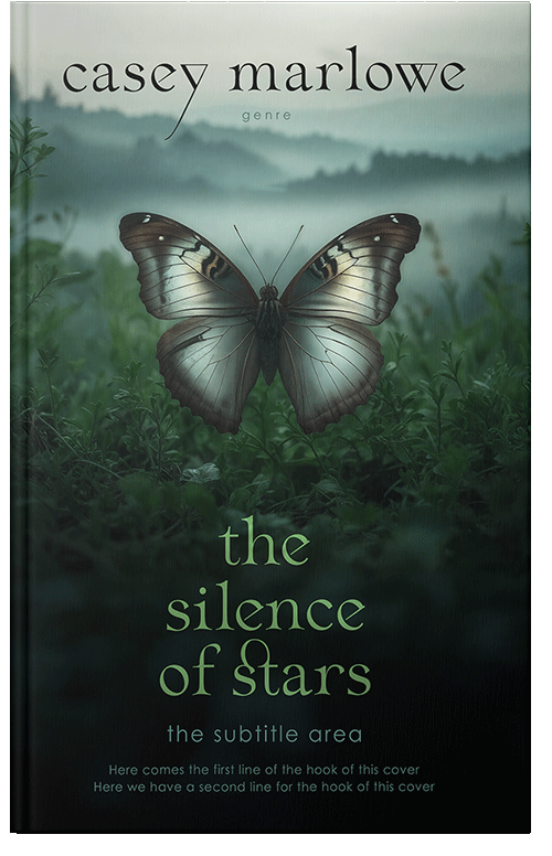 Front view of Premade Literary Fiction Book Cover - Racing Green