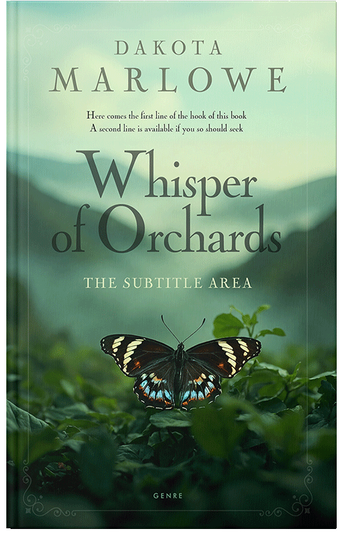 Front view of Peppermint #33730 - Premade Literary Fiction Book Cover