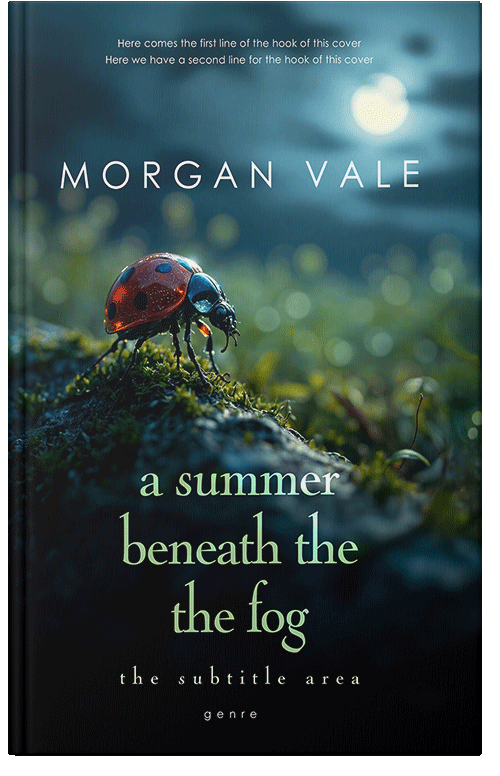 Front view of Black #33740 - Premade Poetry Book Cover | BookCoverZone