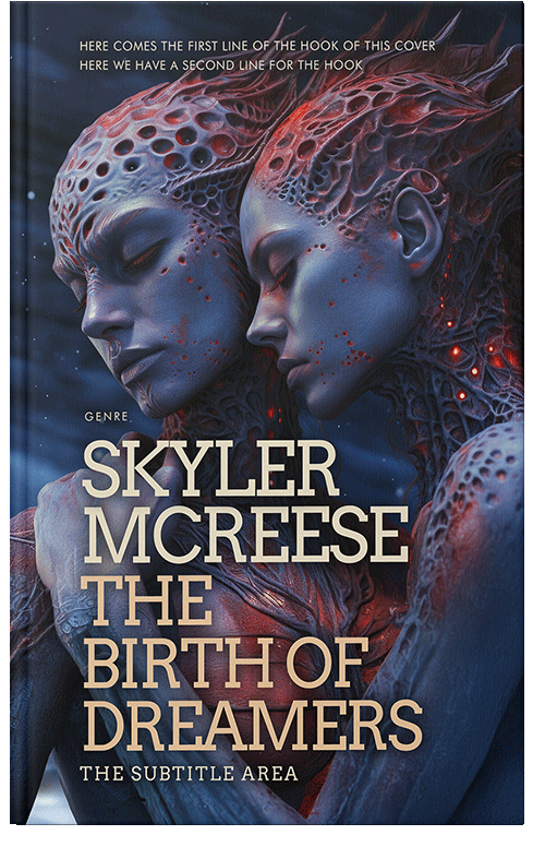 Front view of Premade Science Fiction Book Cover - Steel Gray