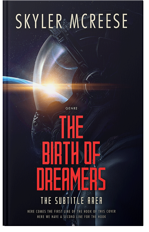 Front view of Copperfield #33945 - Premade Science Fiction Book Cover