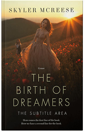 Pre Made Book Cover Gold Sand