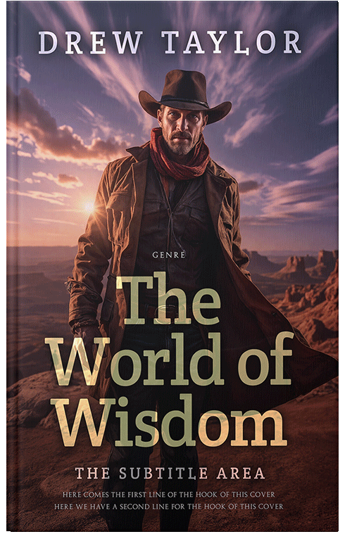 Front view of Cocoa Brown #34080 - Premade Action & Adventure Book Cover