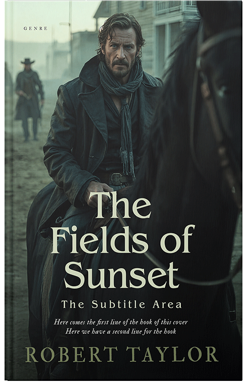 Front view of Premade Action & Adventure Book Cover - Woodsmoke