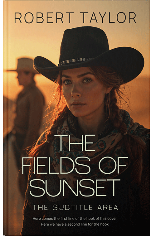 Front view of Harvest Gold #34100 - Premade Action & Adventure Book Cover