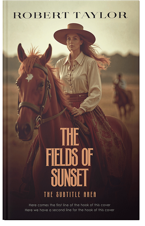 Front view of Premade Romance Book Cover - Crater Brown