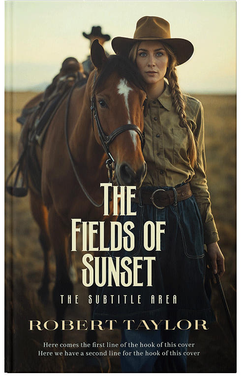 Front view of Premade Action & Adventure Book Cover - Beryl Green