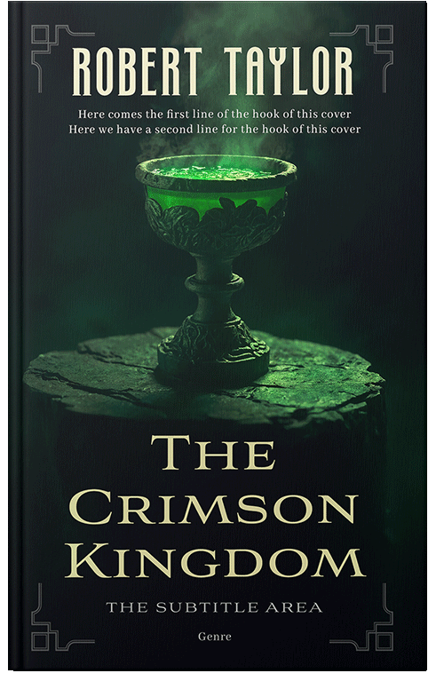 Front view of Premade Fantasy Book Cover - Black Bean