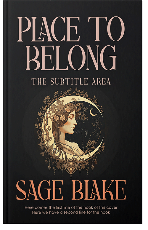 Front view of Premade Fantasy Book Cover - Tan