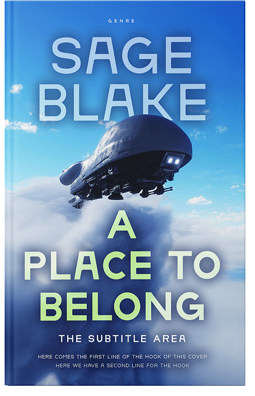 Front view of Premade Science Fiction Book Cover - Azure