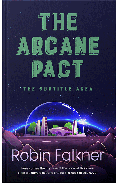 Front view of Violet #34287 - Premade Science Fiction Book Cover