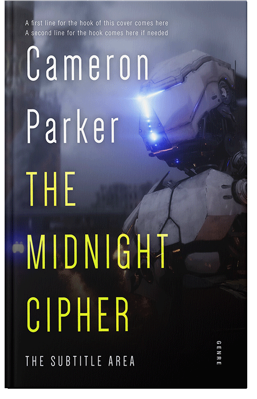 Front view of Steel Gray #34348 - Premade Science Fiction Book Cover