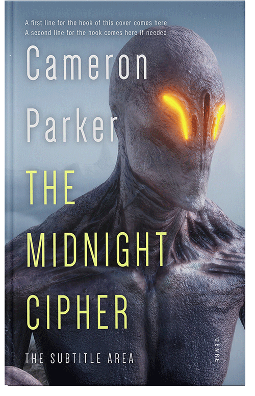 Front view of Premade Science Fiction Book Cover - Bright Gray