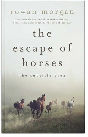 Pre Made Book Cover Green White