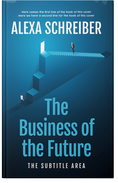 Front view of Venice Blue #34666 - Premade Self-Improvement & Self-Help Book Cover