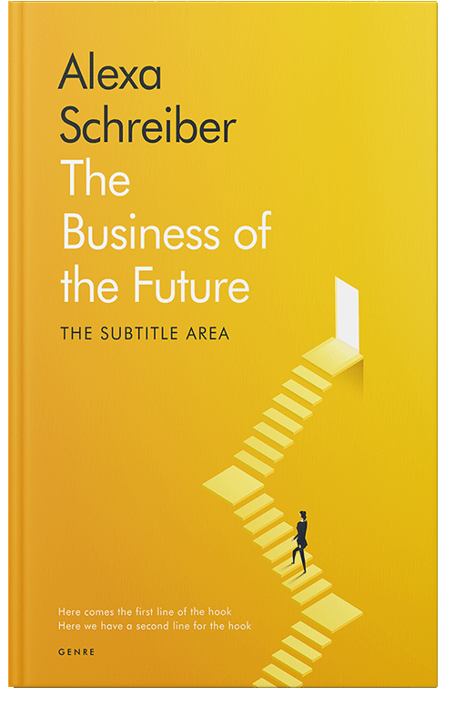 Front view of Premade Business Book Cover - Buttercup