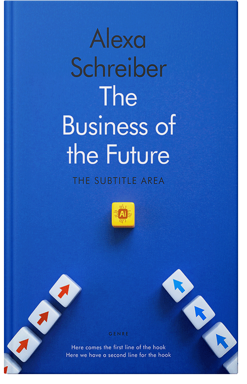 Front view of Science Blue #34671 - Premade Self-Improvement & Self-Help Book Cover