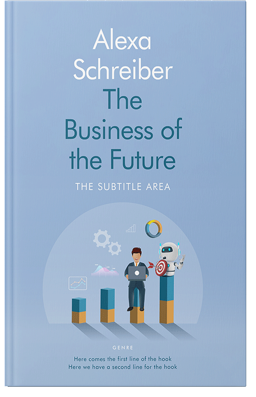 Front view of Premade Self-Improvement & Self-Help Book Cover - Regent St Blue