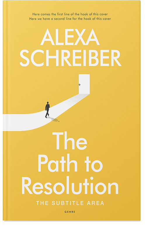 Front view of Premade Business Book Cover - Energy Yellow