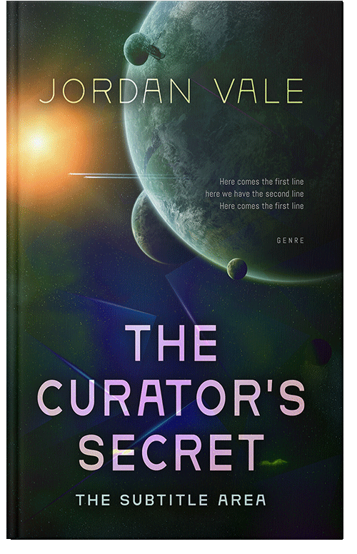 Front view of Aztec #34708 - Premade Science Fiction Book Cover