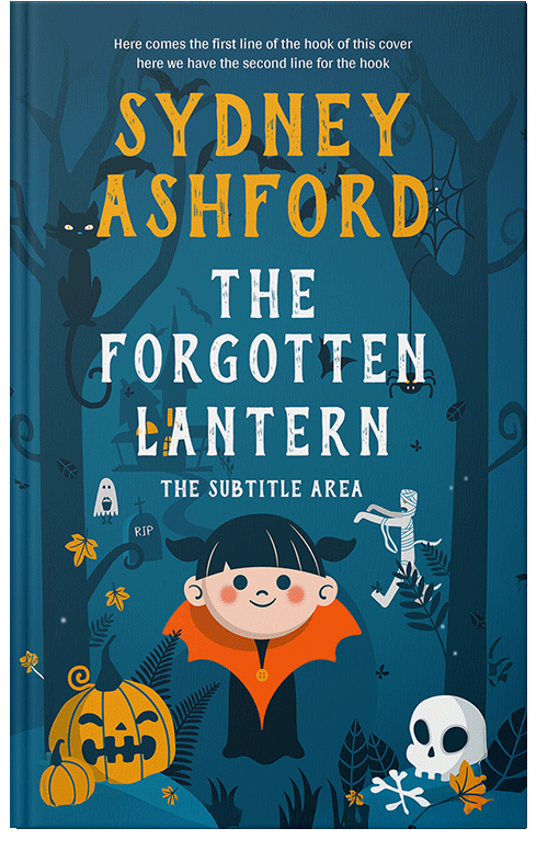 Front view of Teal Blue #34822 - Premade Fantasy Book Cover