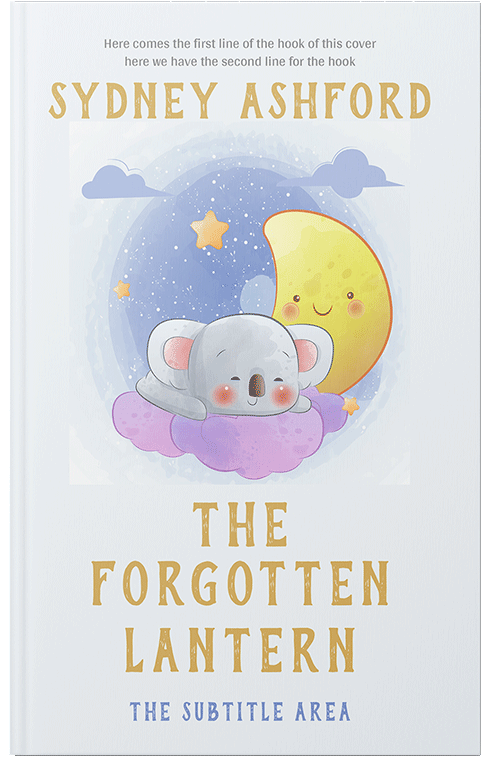 Front view of Premade Children's Book Cover - Catskill White
