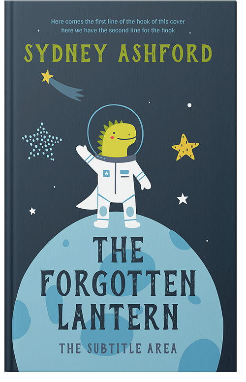 Front view of Premade Children's Book Cover - Shadow Green