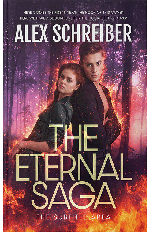 Front view of Premade Romance Book Cover - Tonys Pink