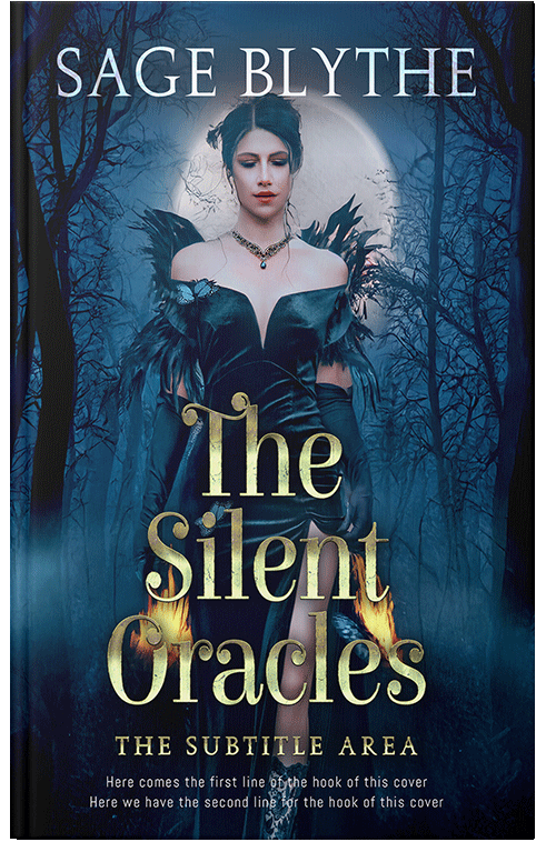 Front view of Black Pearl #34901 - Premade Fantasy Book Cover