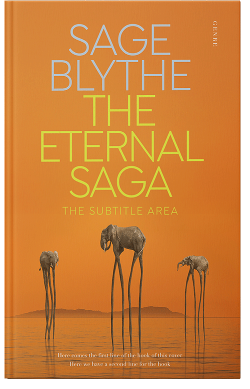 Front view of Premade Surreal Book Cover - Ochre