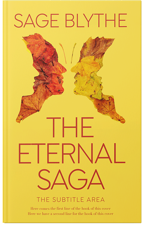 Front view of Energy Yellow #34931 - Premade Abstract Book Cover