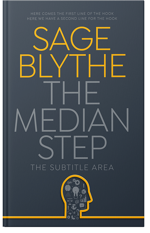 Front view of Oxford Blue #34943 - Premade Abstract Book Cover