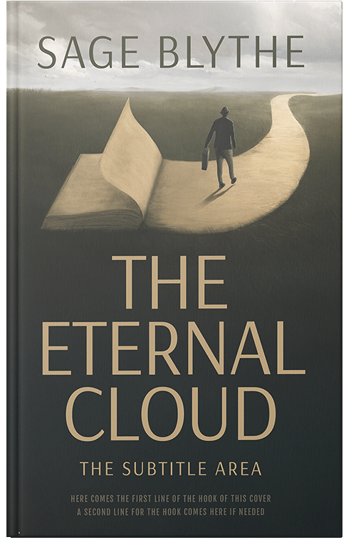 Front view of Premade Self-Improvement & Self-Help Book Cover - Lunar Green