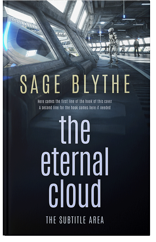Front view of Premade Science Fiction Book Cover - Ebony