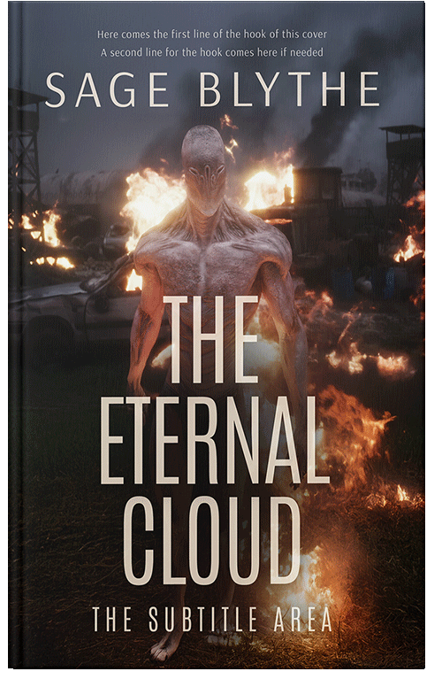 Front view of Premade Apocalyptica Book Cover - Cocoa Brown